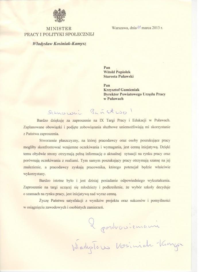 Zdjęcie galerii artykułu:  - IX Targi Pracy i Edukacji - list 1