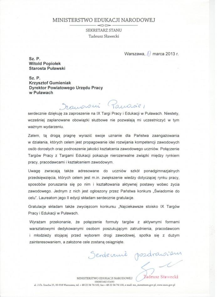 Zdjęcie galerii artykułu:  - IX Targi Pracy i Edukacji - list 3