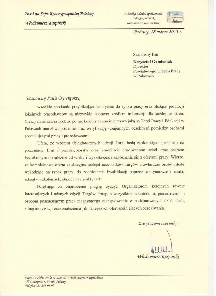 Zdjęcie galerii artykułu:  - IX Targi Pracy i Edukacji - list 4