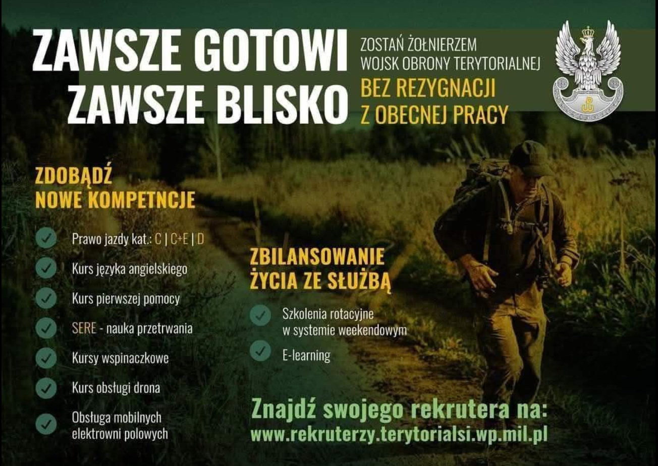 Zdjęcie artykułu Rekrutacja do Wojsk Obrony Terytorialnej