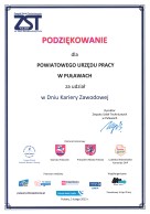 Zdjęcie artykułu Podziękowanie dla PUP w Puławach za udział w Dniu Kariery...